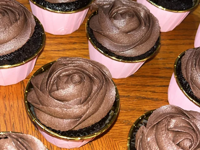 One Dozen Chocolate Cupcakes