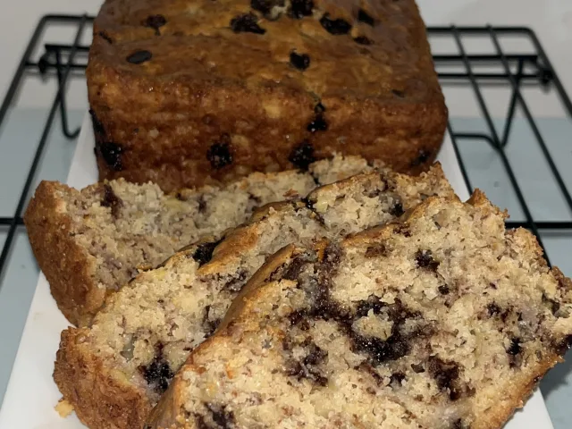 Chocolate Chip Banana Bread Loaf (8-9 Thick Slices)