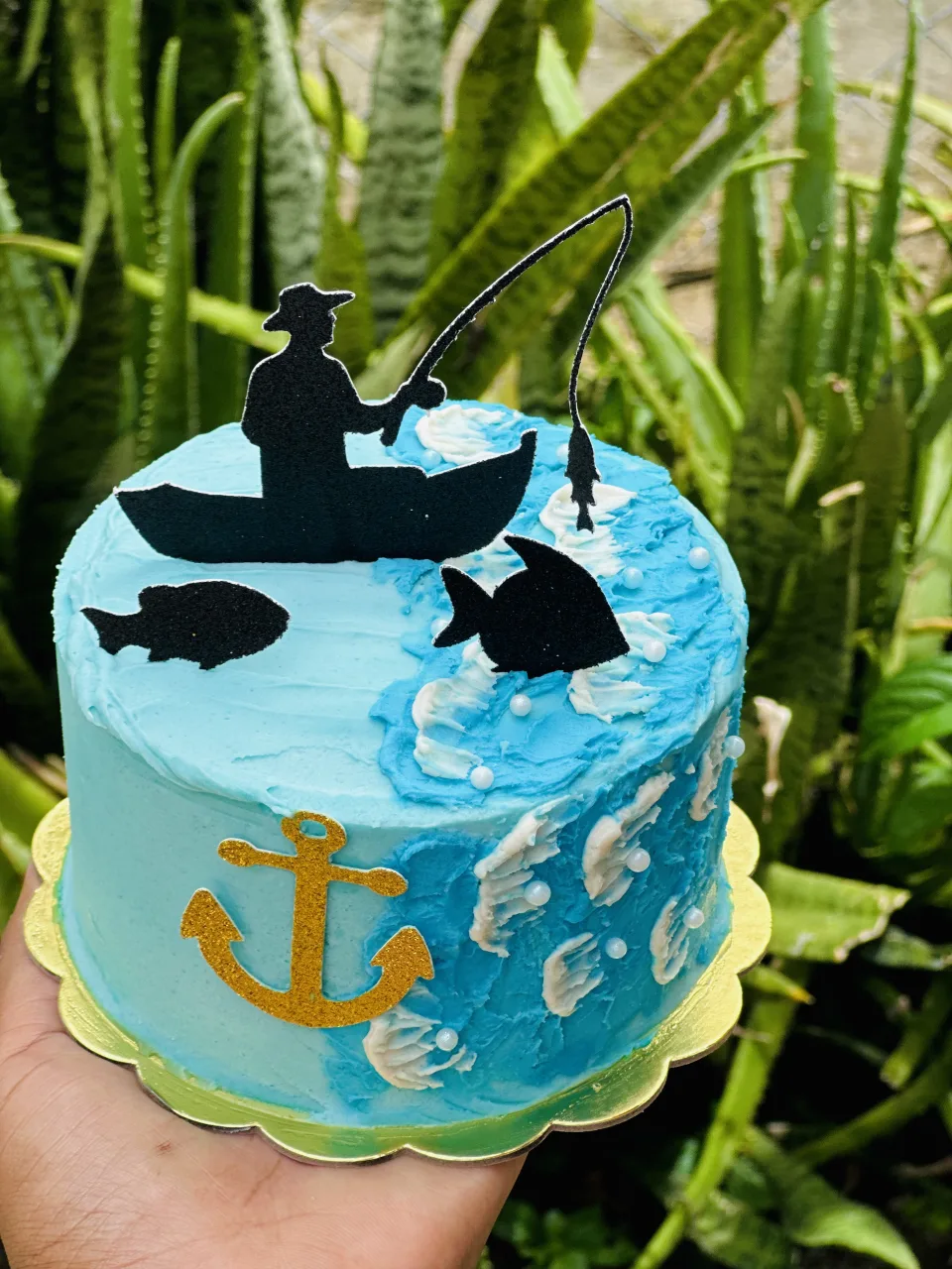 Beach theme bento cake