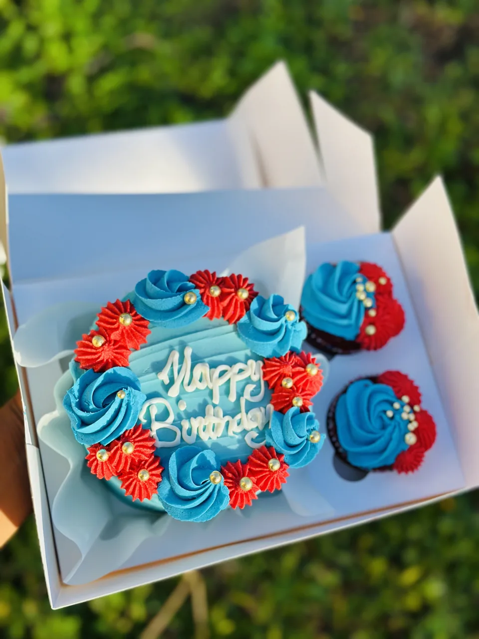 Bento with 2 cupcakes
