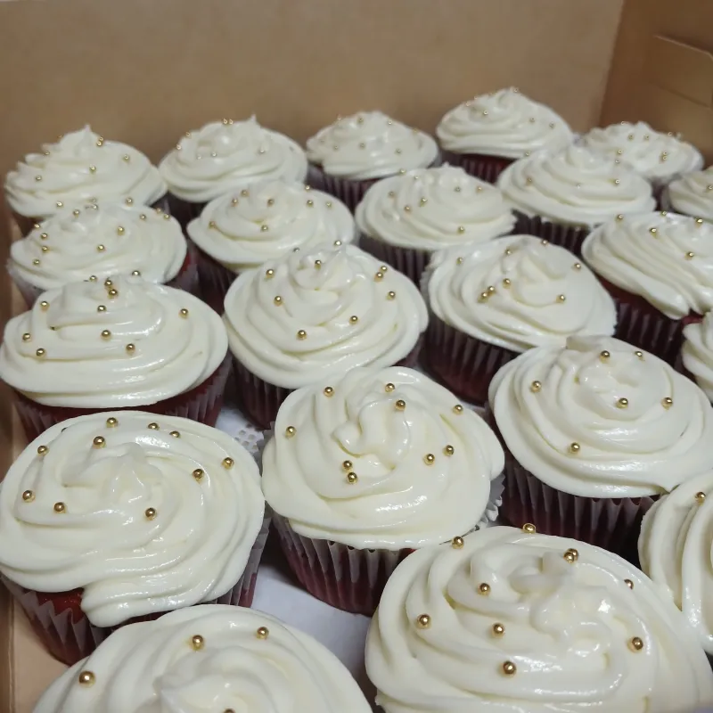 Red Velvet cupcakes with cream cheese frosting