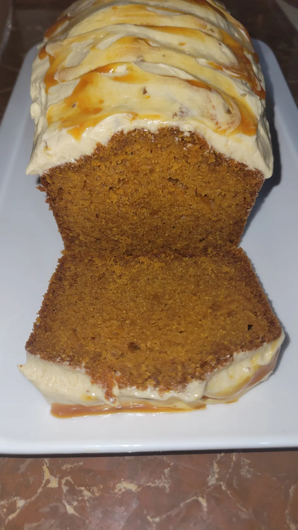 Salted Caramel Pumpkin Loaf