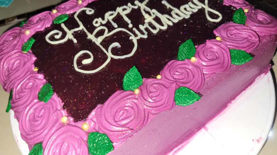 Blackberry Lavender Birthday Cake