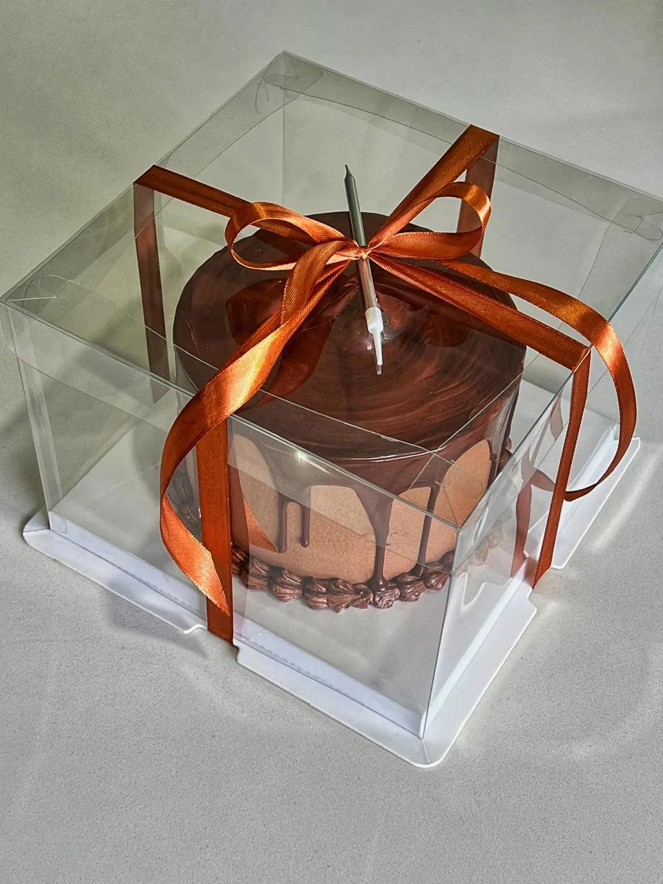 6 inch 2 layer Chocolate Cake with Chocolate Buttercream and a Chocolate Ganache Drip